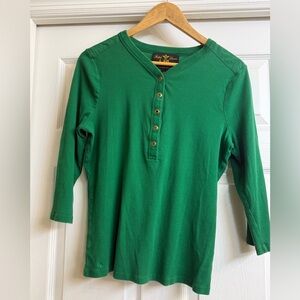 Ralph Lauren Kids Vibrant Green Henley Shirt